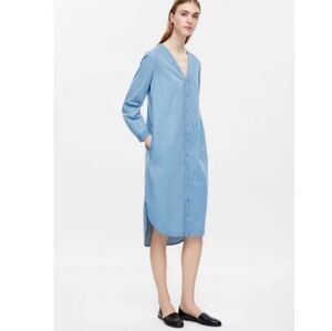 COS Denim Duster Midi Dress L 12